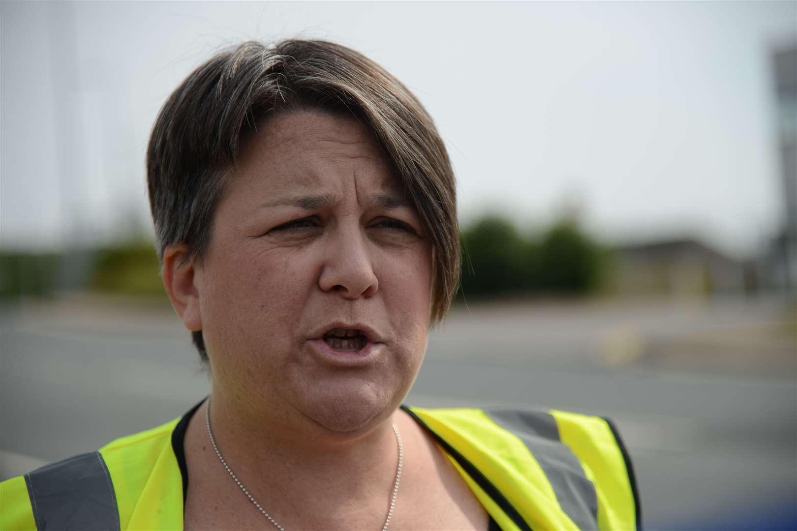 Bridget Chapman gave a speech at the protest. Picture: Gary Browne