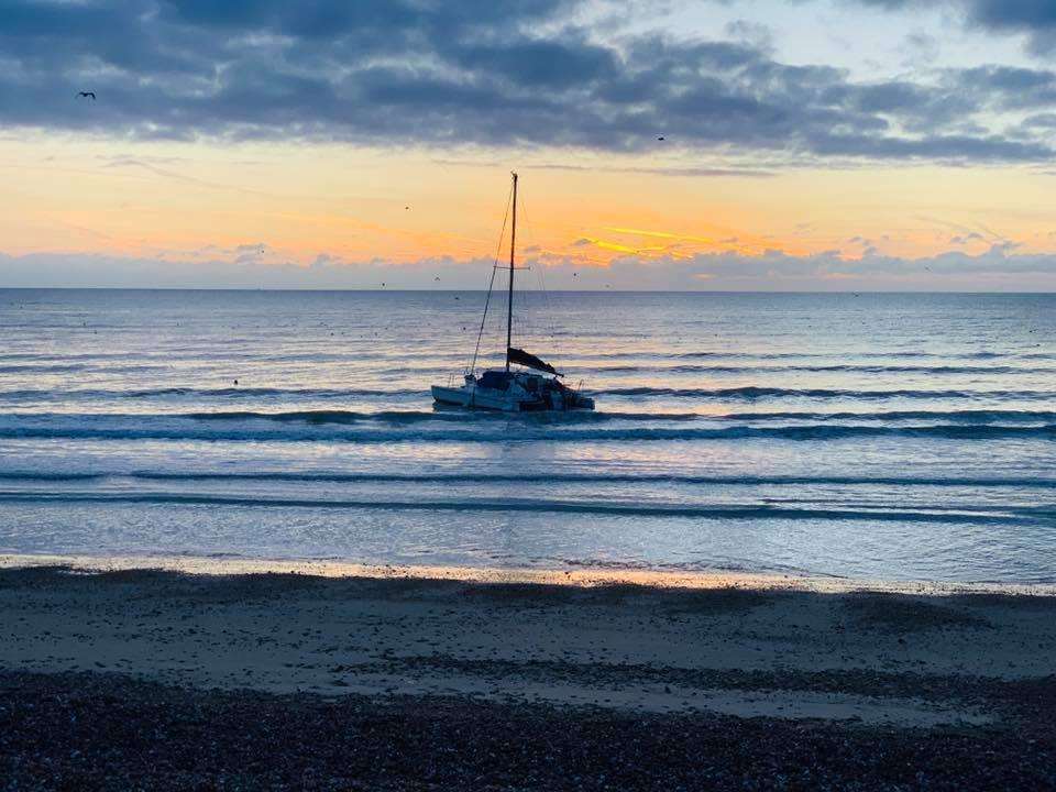 The rescue off of Littlestone. Picture: Dungeness Coastguard