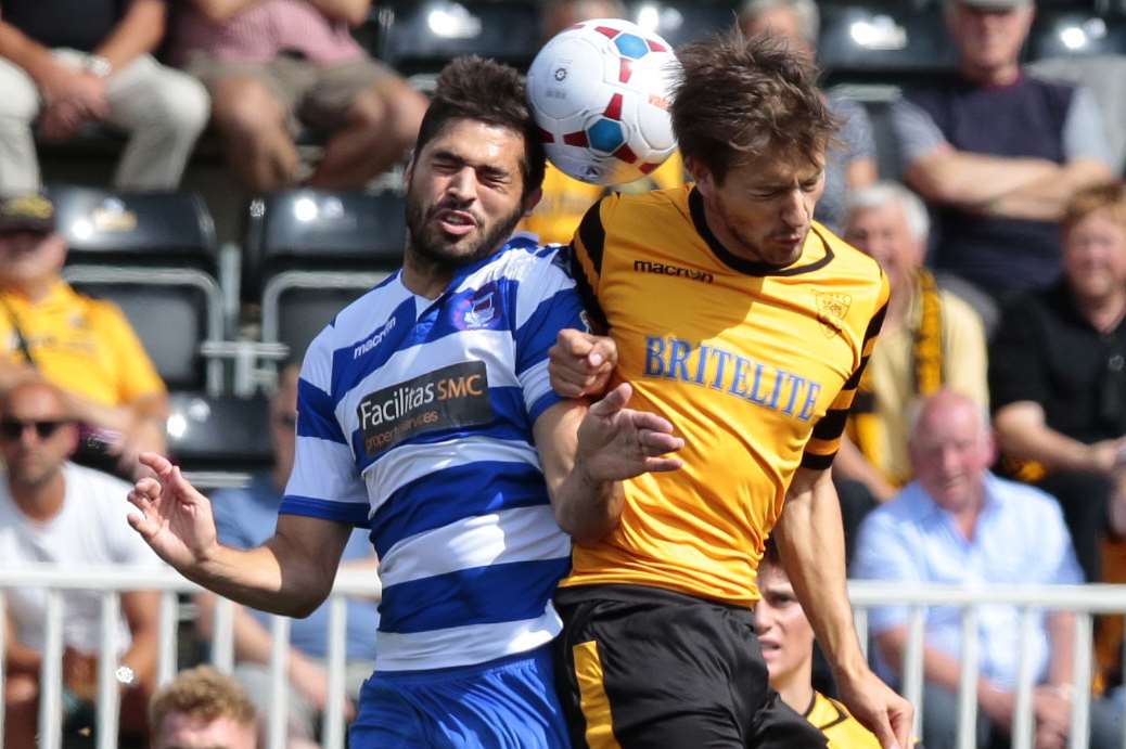 Joe Healy (right) will sit out Sunday's FA Cup clash with Yeovil after receiving five bookings this season Picture: Martin Apps