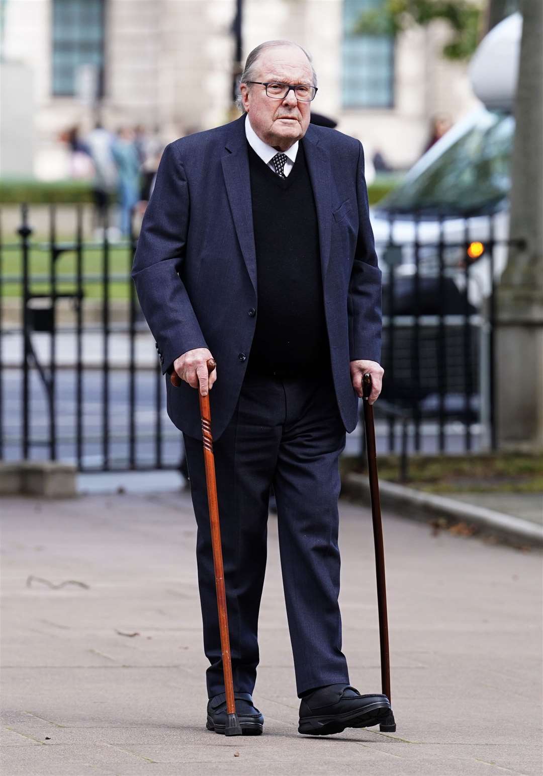 Michael Ancram arrives for a service of thanksgiving for Lord Lawson in October last year (Stefan Rousseau/PA)