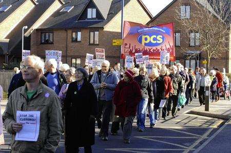 Protesters in Whitstable