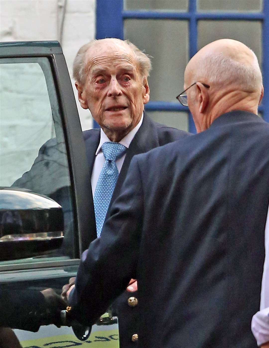 The Duke of Edinburgh leaving a hospital in London last year (PA)