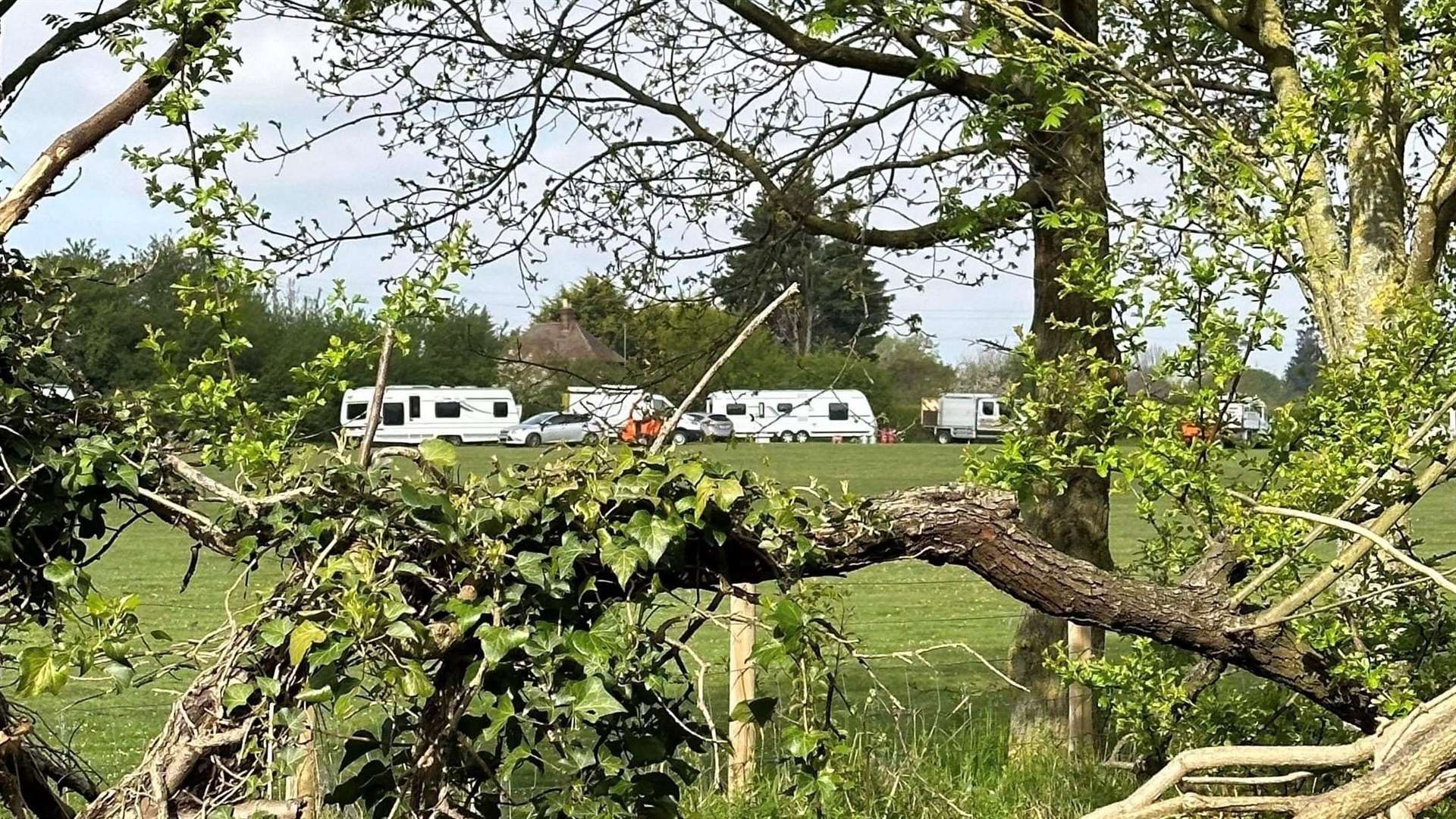 Travellers have pitched up at Riverside Country Park in Gillingham