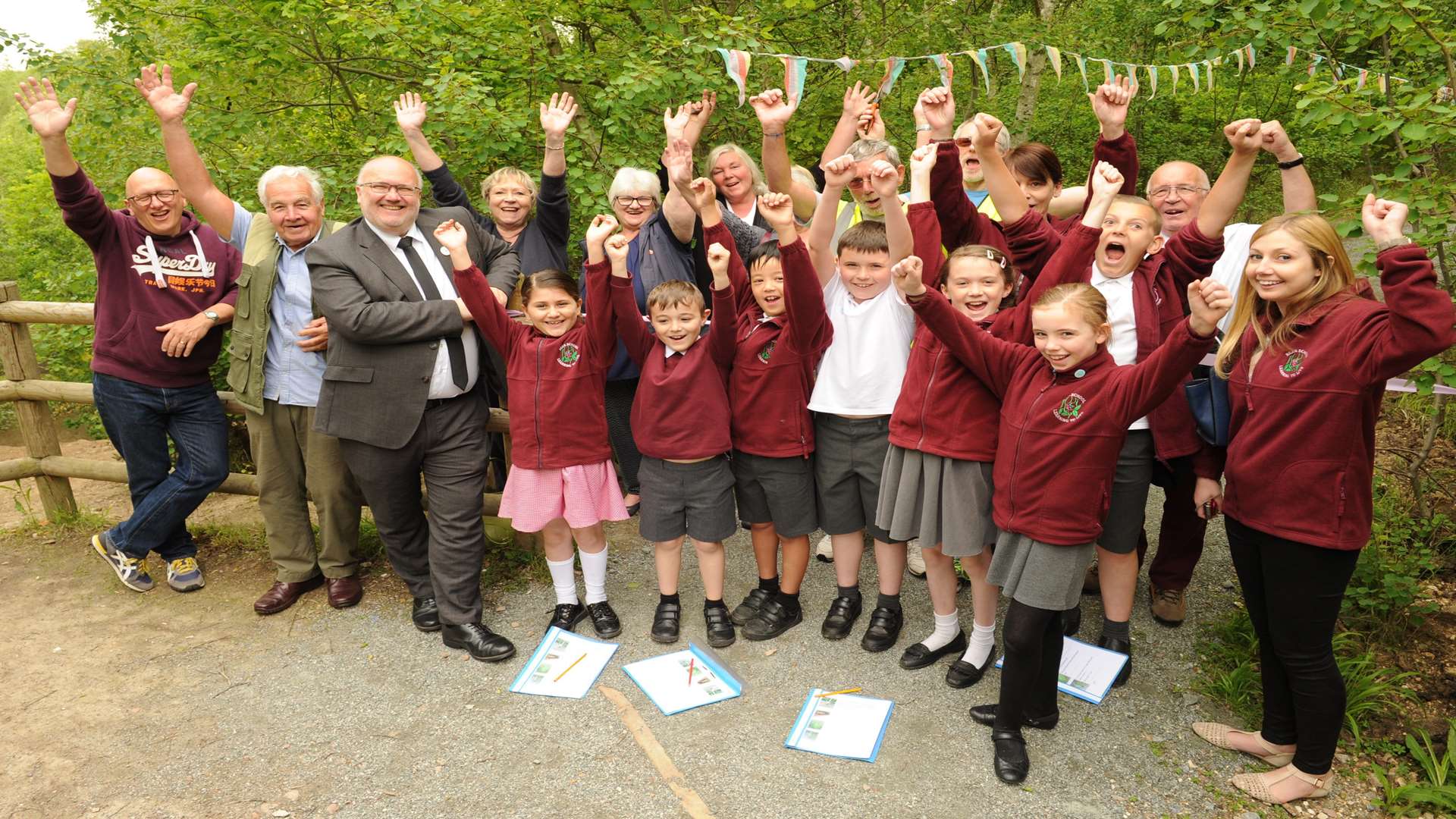 Refurbished footpath in Beacon Wood Country Park, Bean, reopens