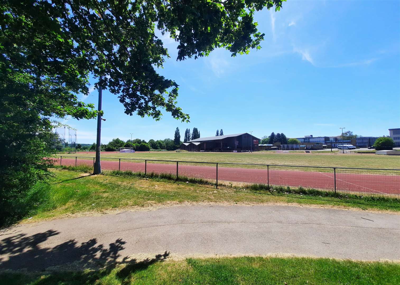 The man was found unconscious near the running track at Canterbury Academy at 4.15am on May 26