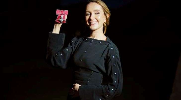 Rose Ayling-Ellis was made an MBE. Photo: Jordan Pettitt/PA