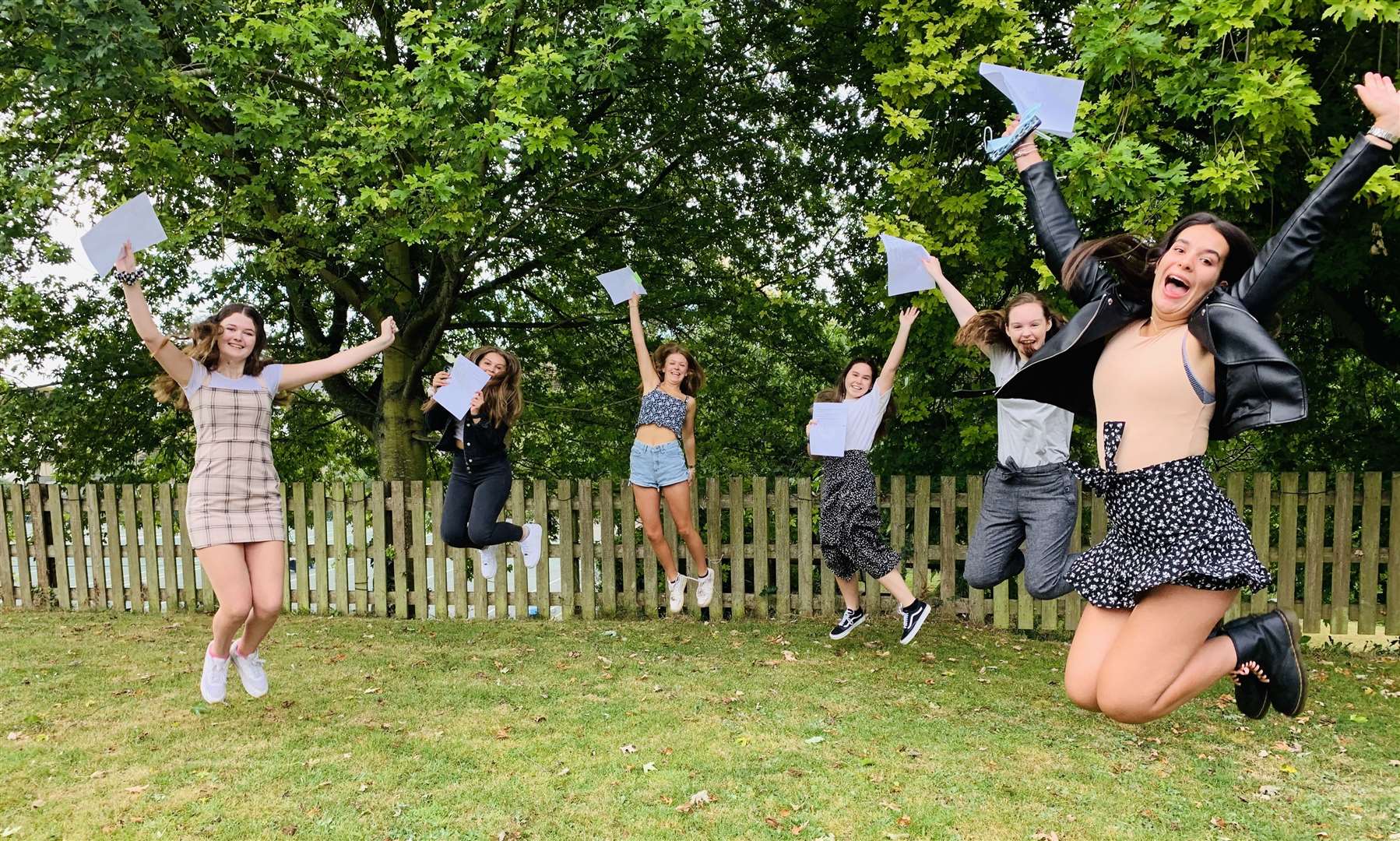 Class of Covid: Phoebe Eastwell, Missy Carr, Megan Baldwin, Haidee Collins, Emmy Dray and Isabelle Godden from DGGS