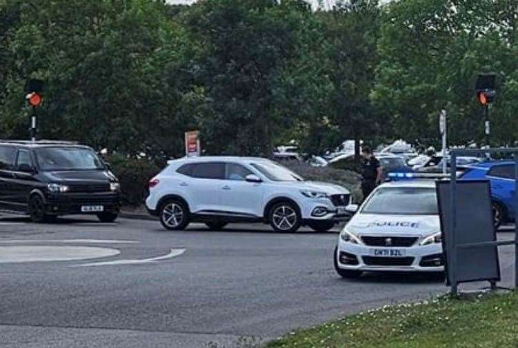 Police were called to Sainsbury's car park in Ashford on Friday evening