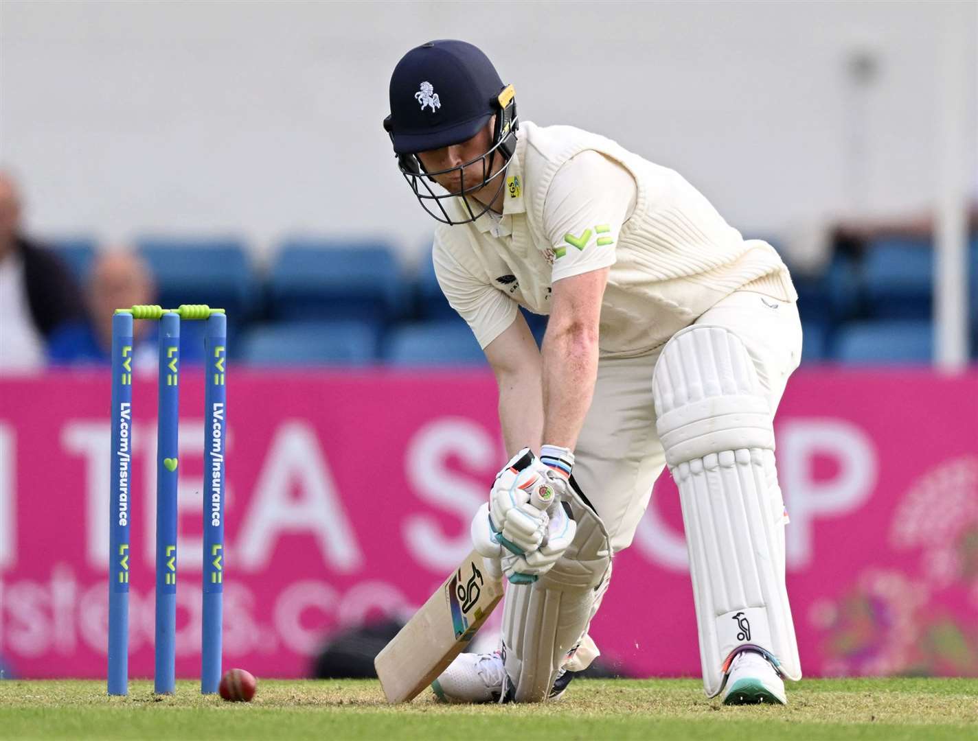 Joey Evison - helped Kent to just their third bonus batting point so far this season. Picture: Keith Gillard