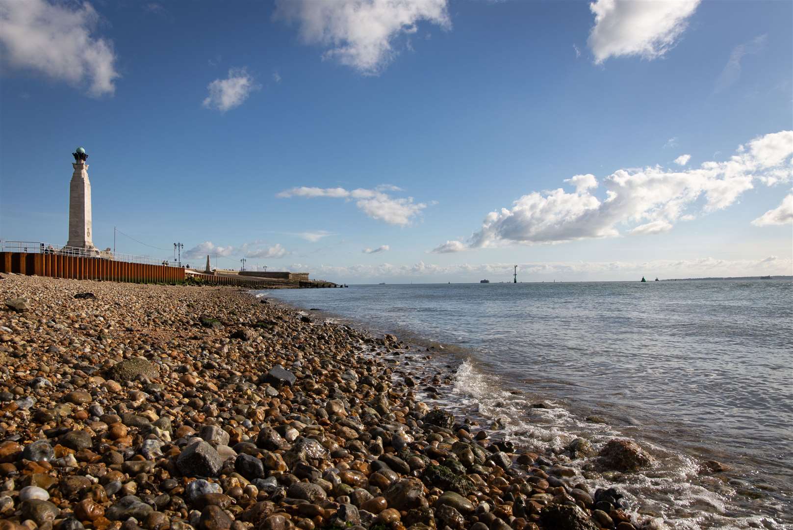 The Portsmouth Naval Memorial looking out over the Solent (Commonwealth War Graves Commission)