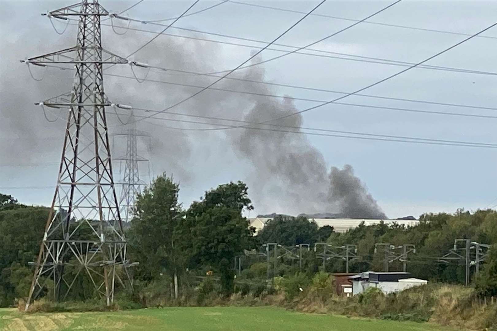 Smoke could be seen billowing from the site. Photo: Barry Goodwin