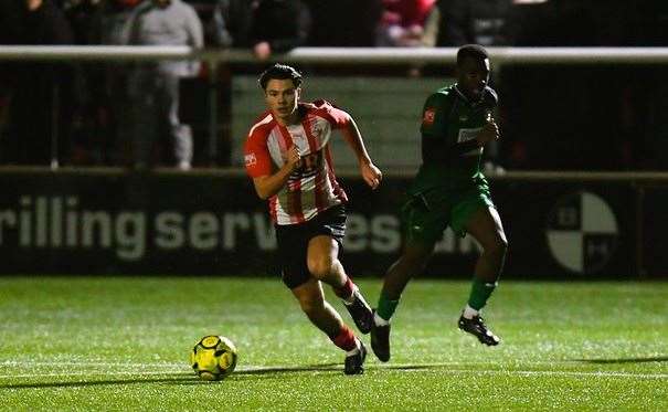 Frankie Maciocia made his Sheppey United debut at the weekend Picture: Marc Richards