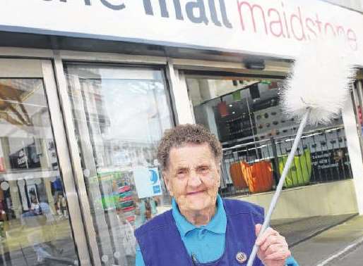 Marjorie Rose has been cleaning The Mall for more than 30 years