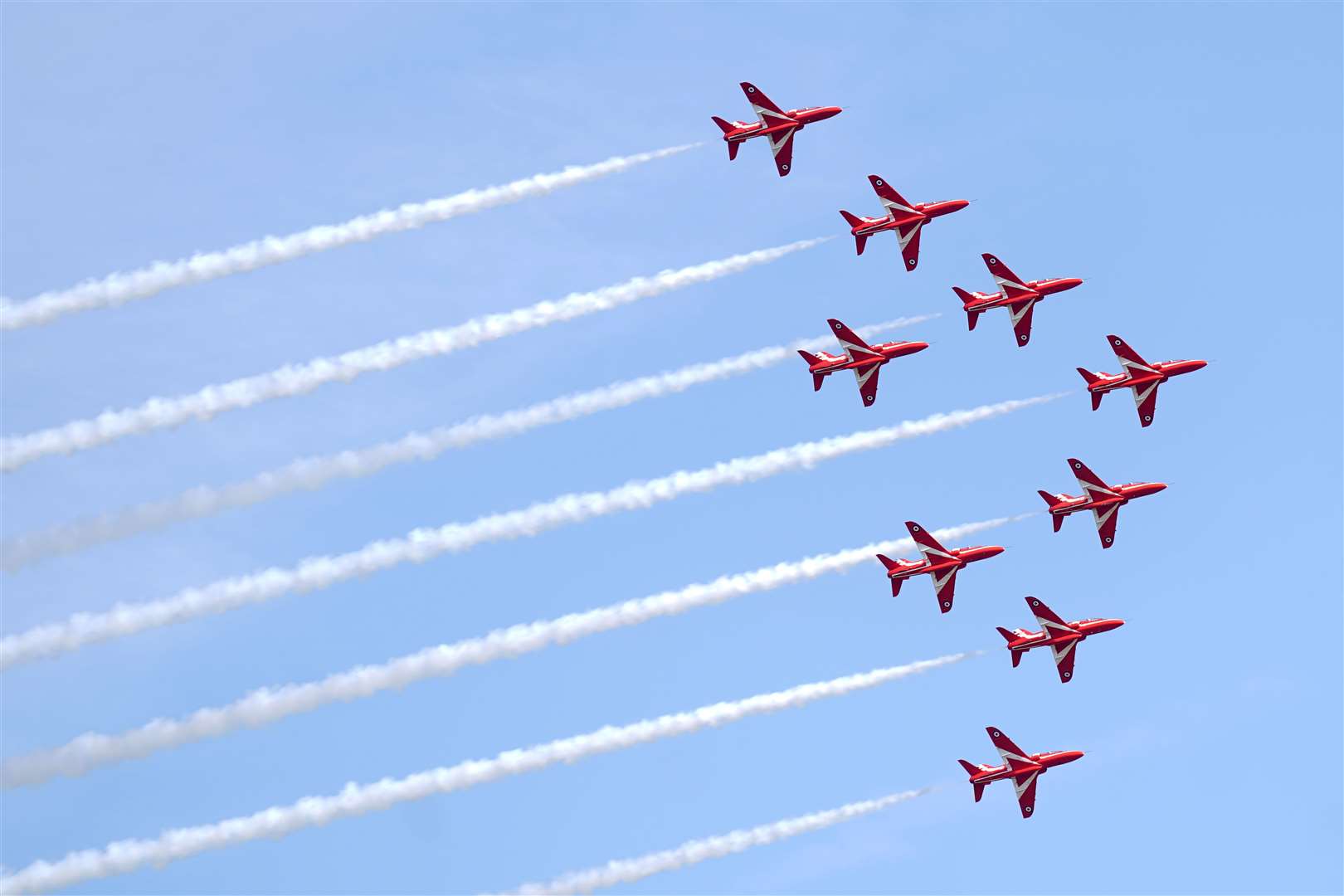 The RAF Red Arrows (Joe Giddens/PA)