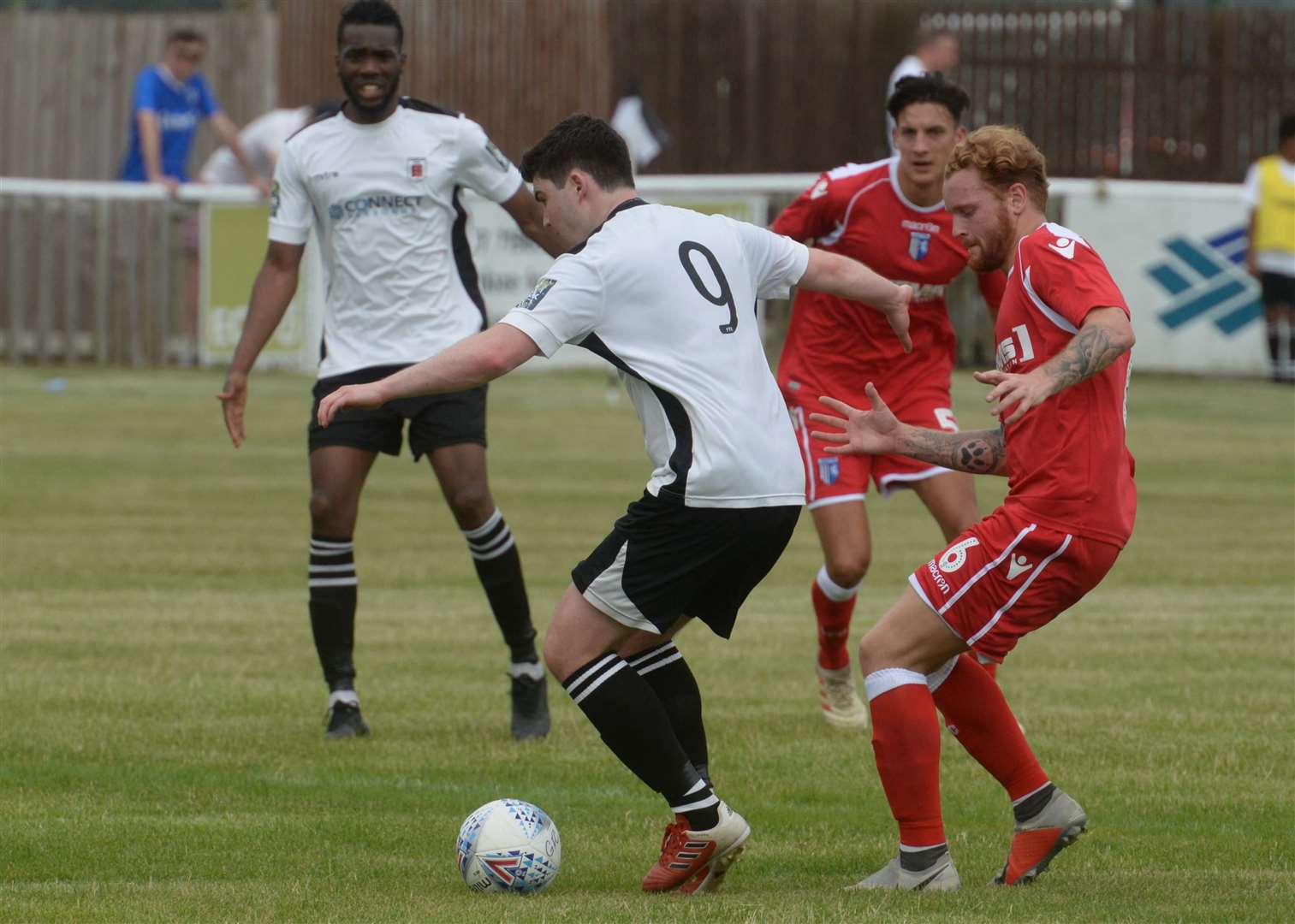 Jack Sellens holds off Connor Ogilvie Picture: Chris Davey