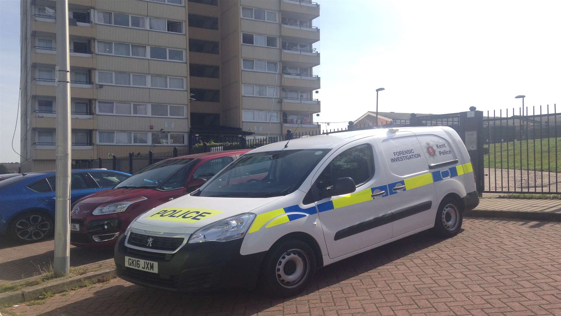 Mr O'Rourke's body was found at the block of flats.