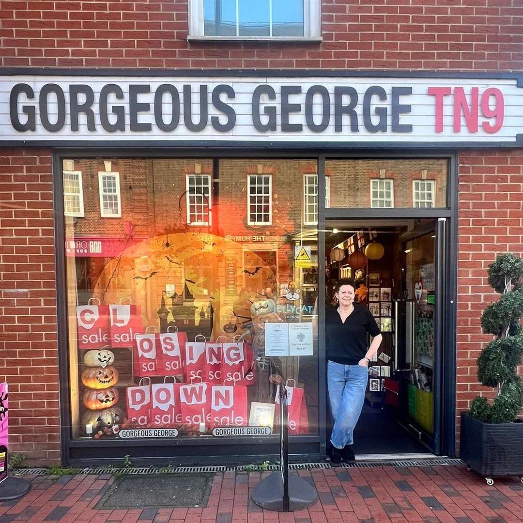 Teresa Seamer outside her shop which is closing after 12 years in business