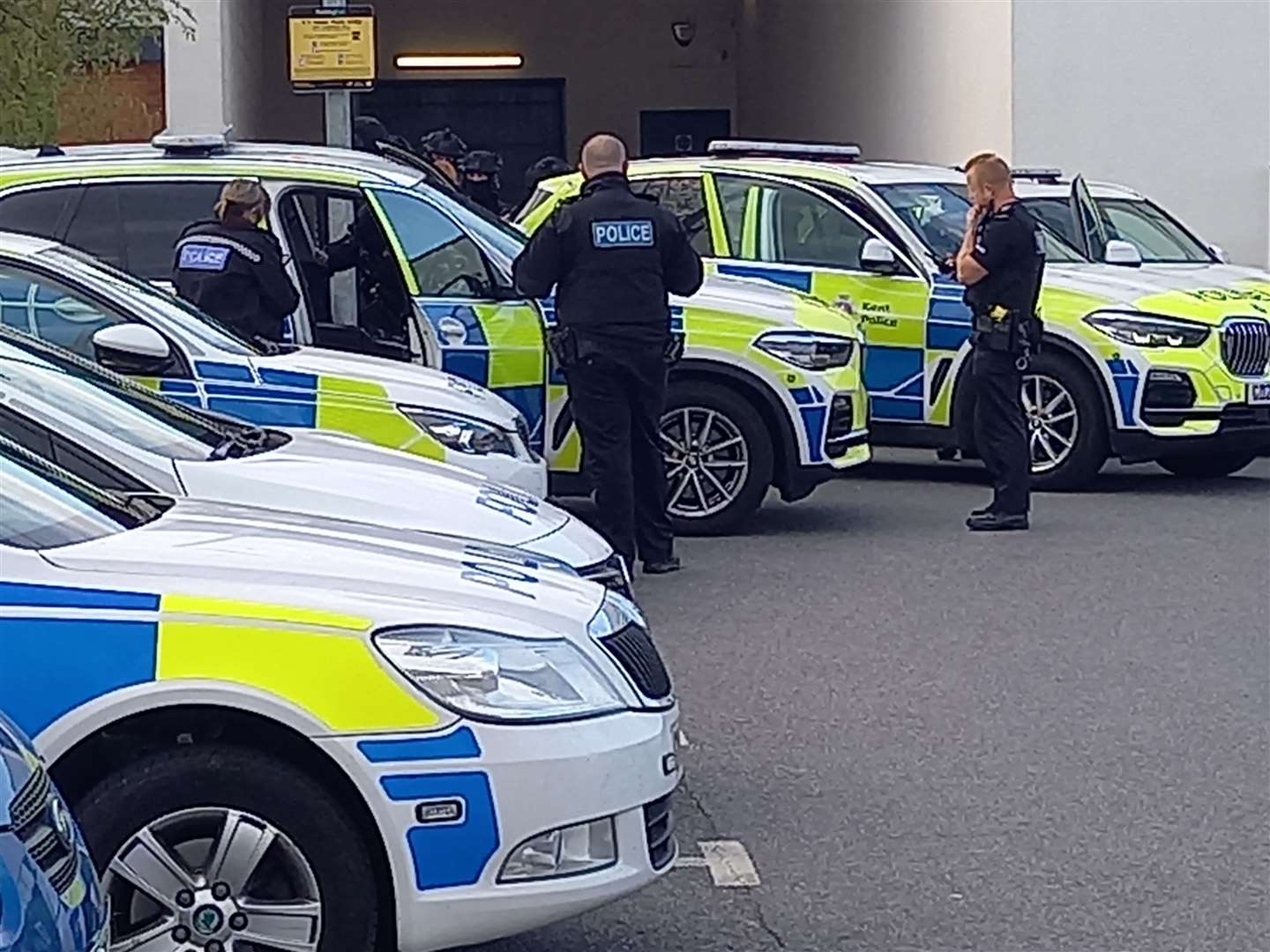 Armed police at Aldi in Herne Bay