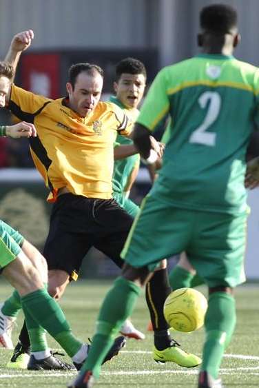 Michael Phillips in the thick of the action for Stones Picture: Martin Apps