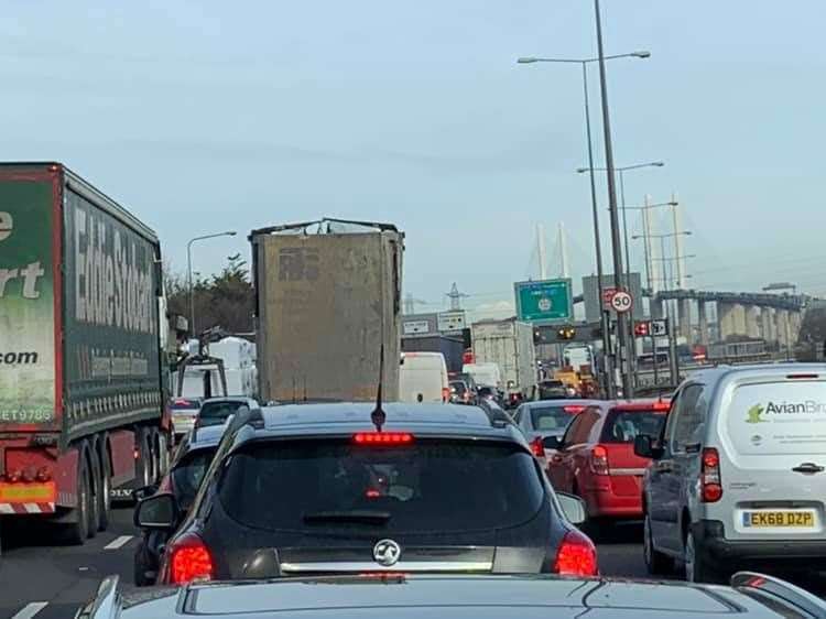 Traffic is at a standstill at the Dartford Tunnel due to a collision. Stock picture: Dan Elliott