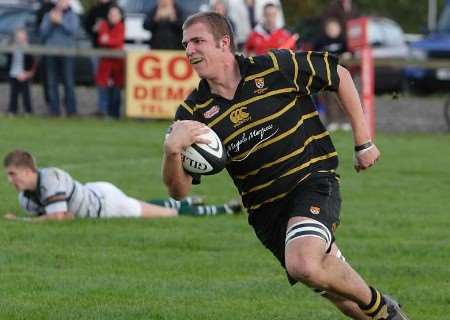 Canterbury's Benn Smith scores his side's first try. Picture: JASON DODD