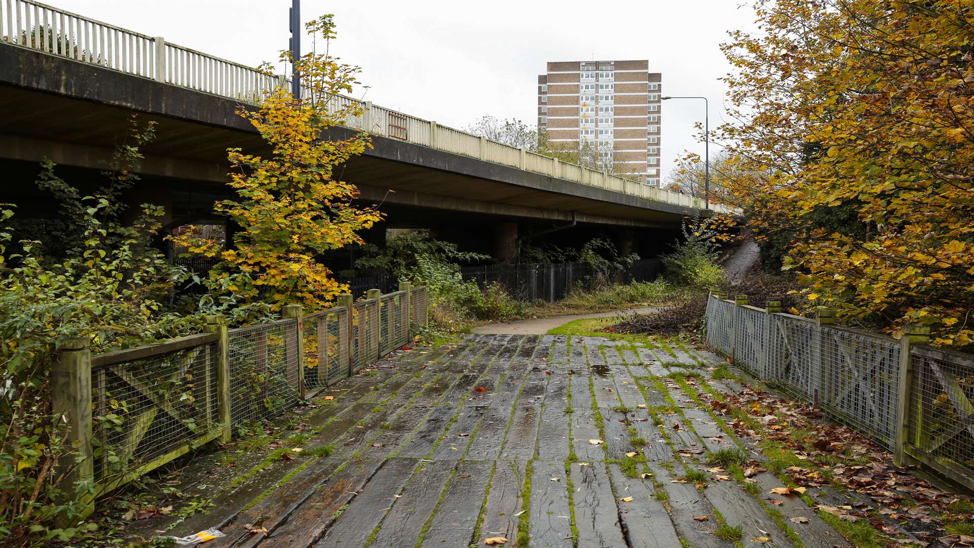 The walkway under Wat Tyler Way. Picture: Martin Apps