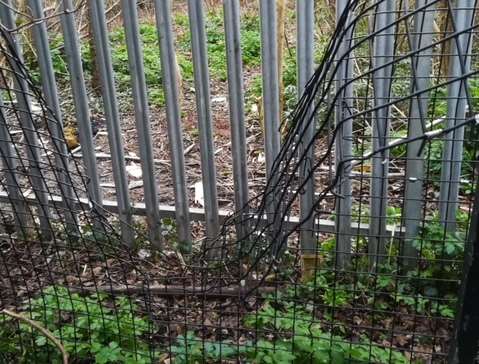 Damage to the school fence