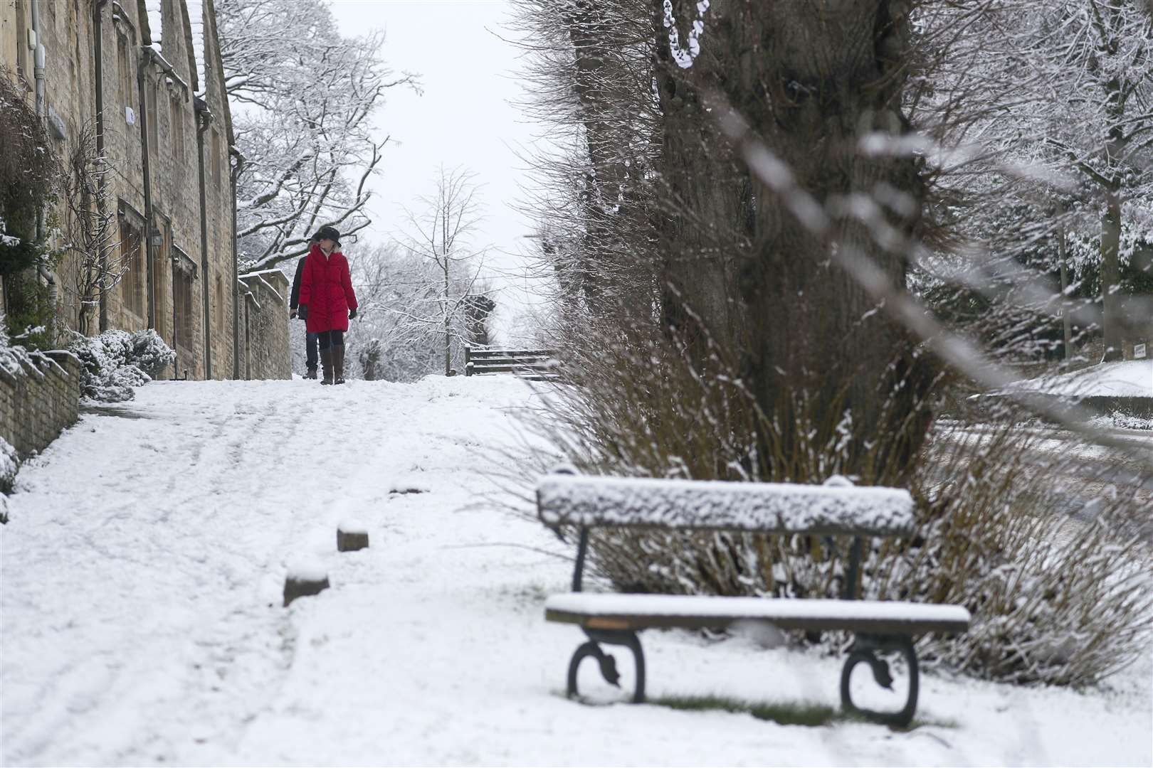 Snow in Burford, West Oxfordshire (Steve Parsons/PA)