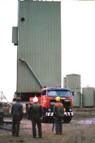 Mr Acott drove an entire building across a site in Essex. Picture: Nicola Davis