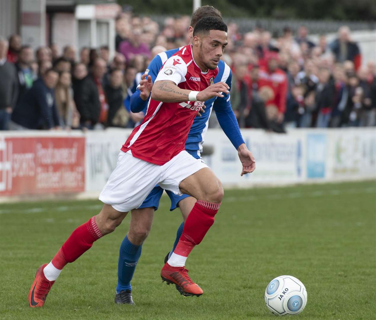 Fleet's Corey Whitely turns towards goal. Picture: Andy Payton