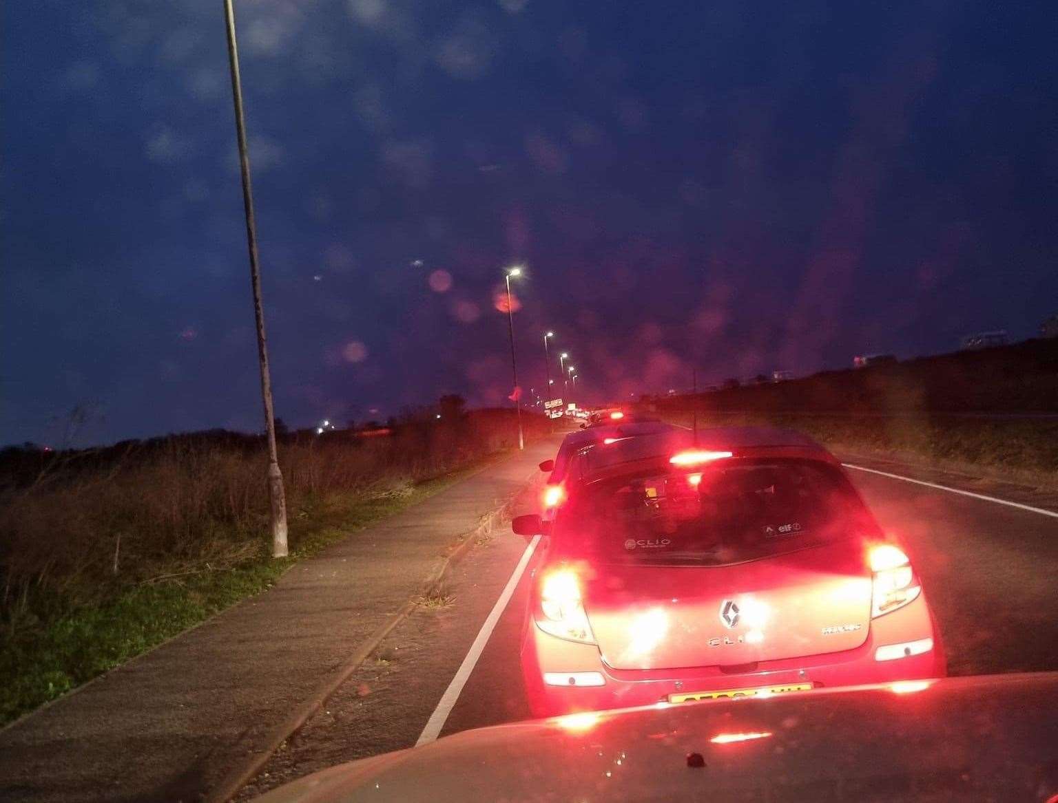 Drivers faced a backlog of traffic along Marine Parade due to the gas works