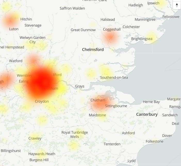 O2 says it is currently experiencing network issues in parts of the country. Photo: Down Detector