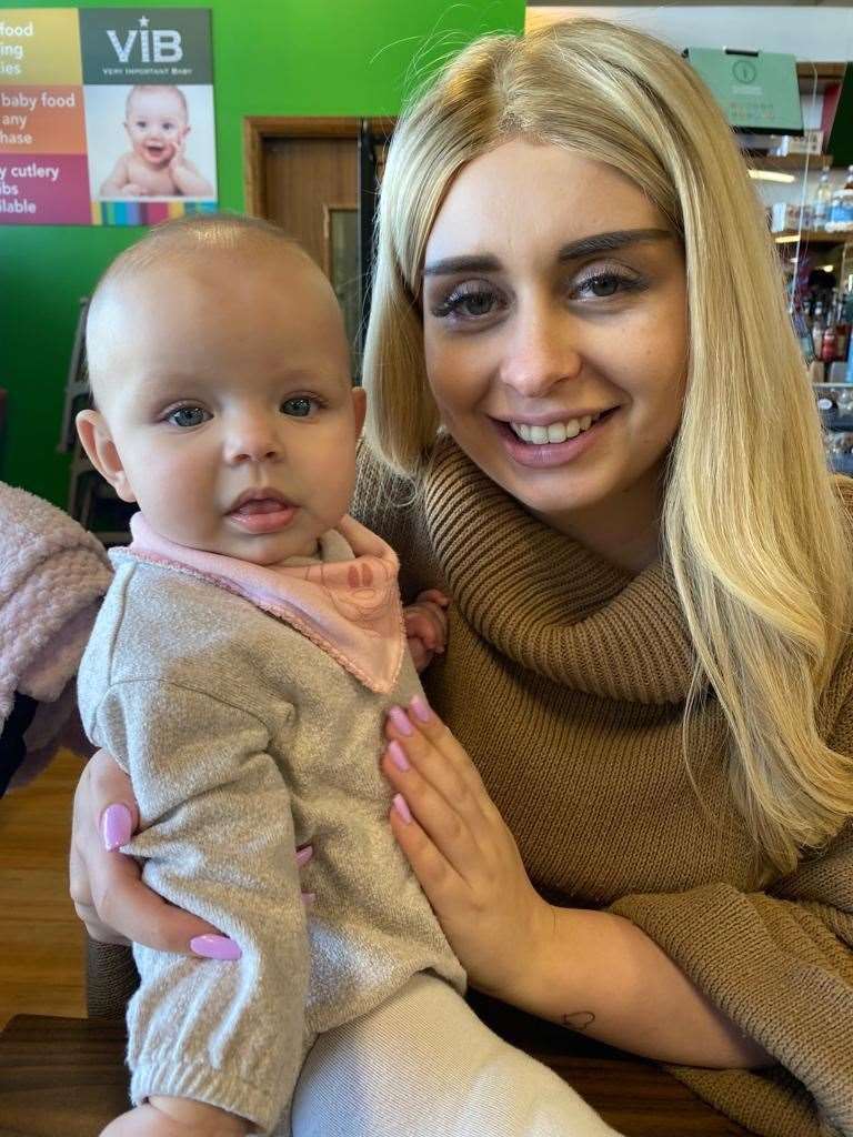 Sophie Collins with her daughter Delilah