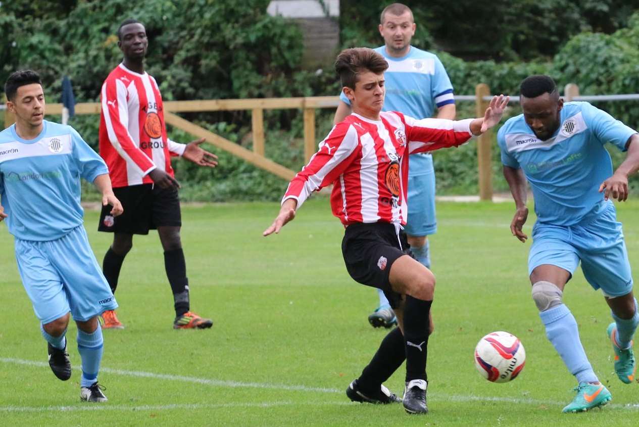 Sheppey overcame a squad shortage to beat Meridian 3-2 in the Challenge Cup Picture: Steve Povey