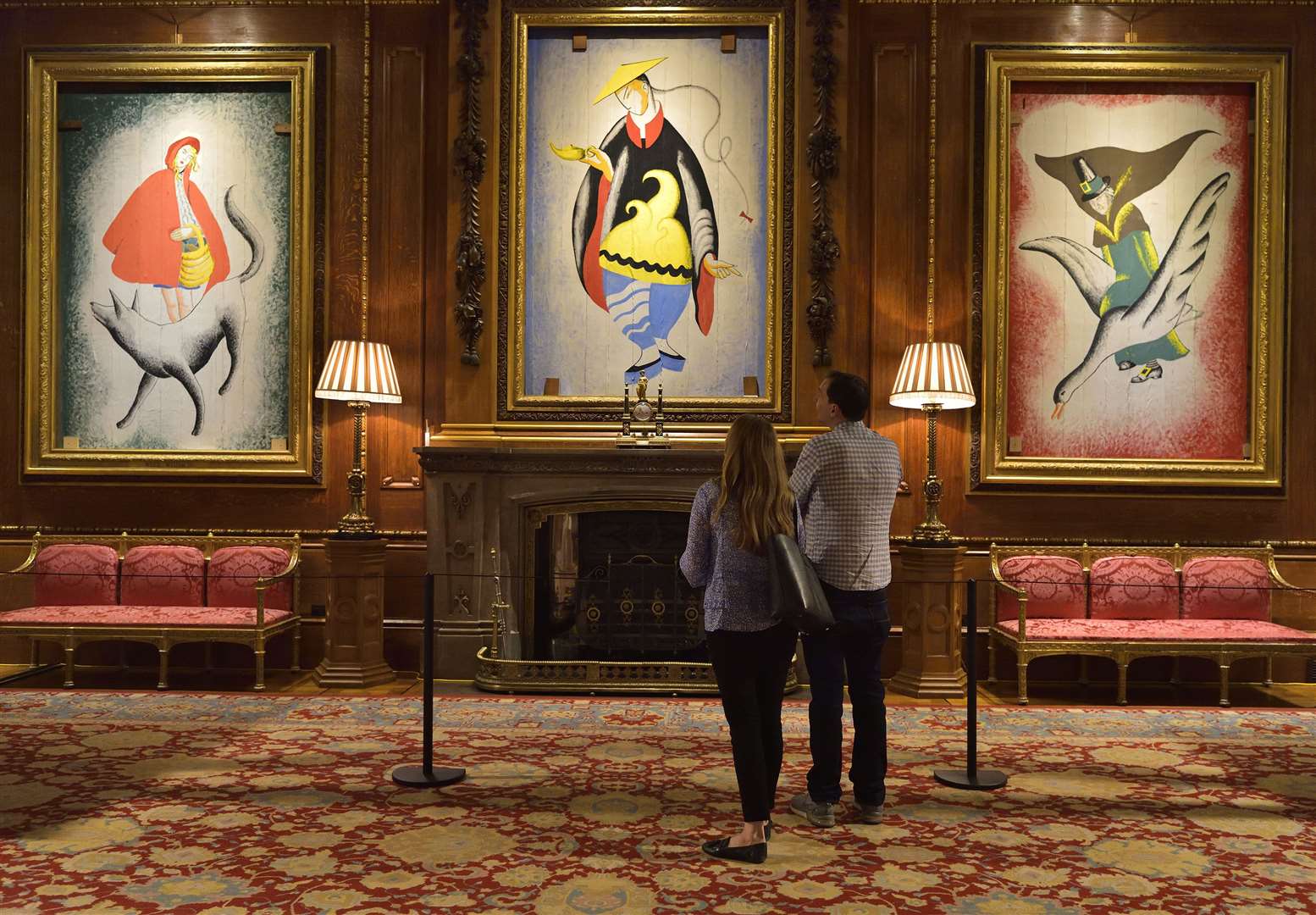 The pantomime pictures on display at Windsor Castle (Royal Collection Trust/Her Majesty Queen Elizabeth II 2020/PA)