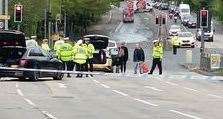 The road was cordoned off for a number of hours