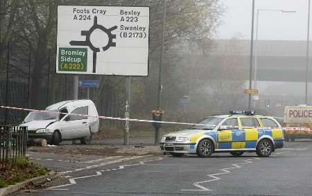 The van in which Jimmy Smith crashed. Picture: JAMIE GRAY