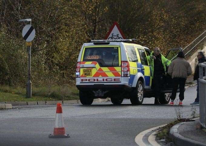 Police at the scene. Picture: UKNiP