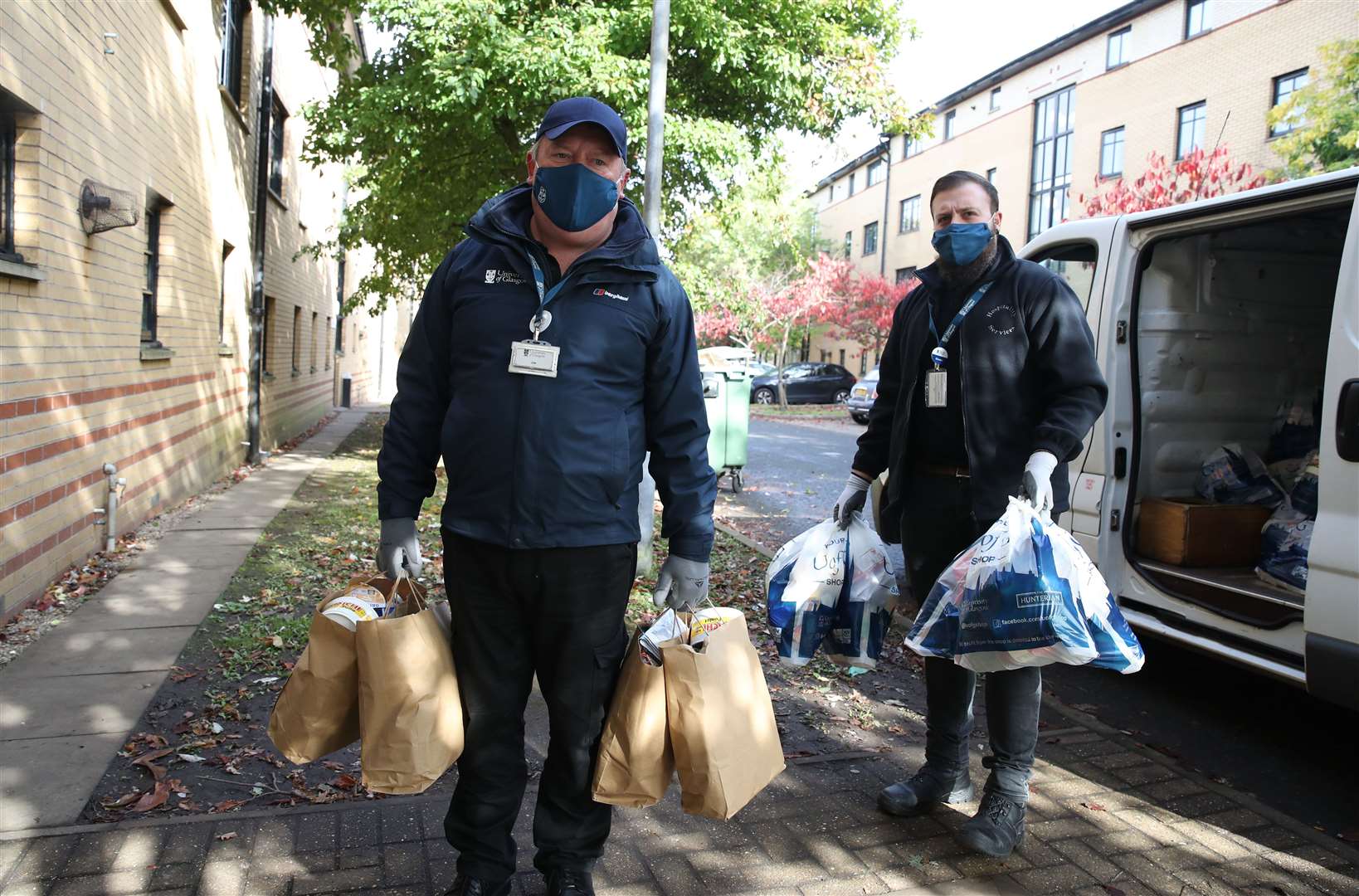 Food parcels have been handed out at the University of Glasgow (Andrew Milligan/PA)