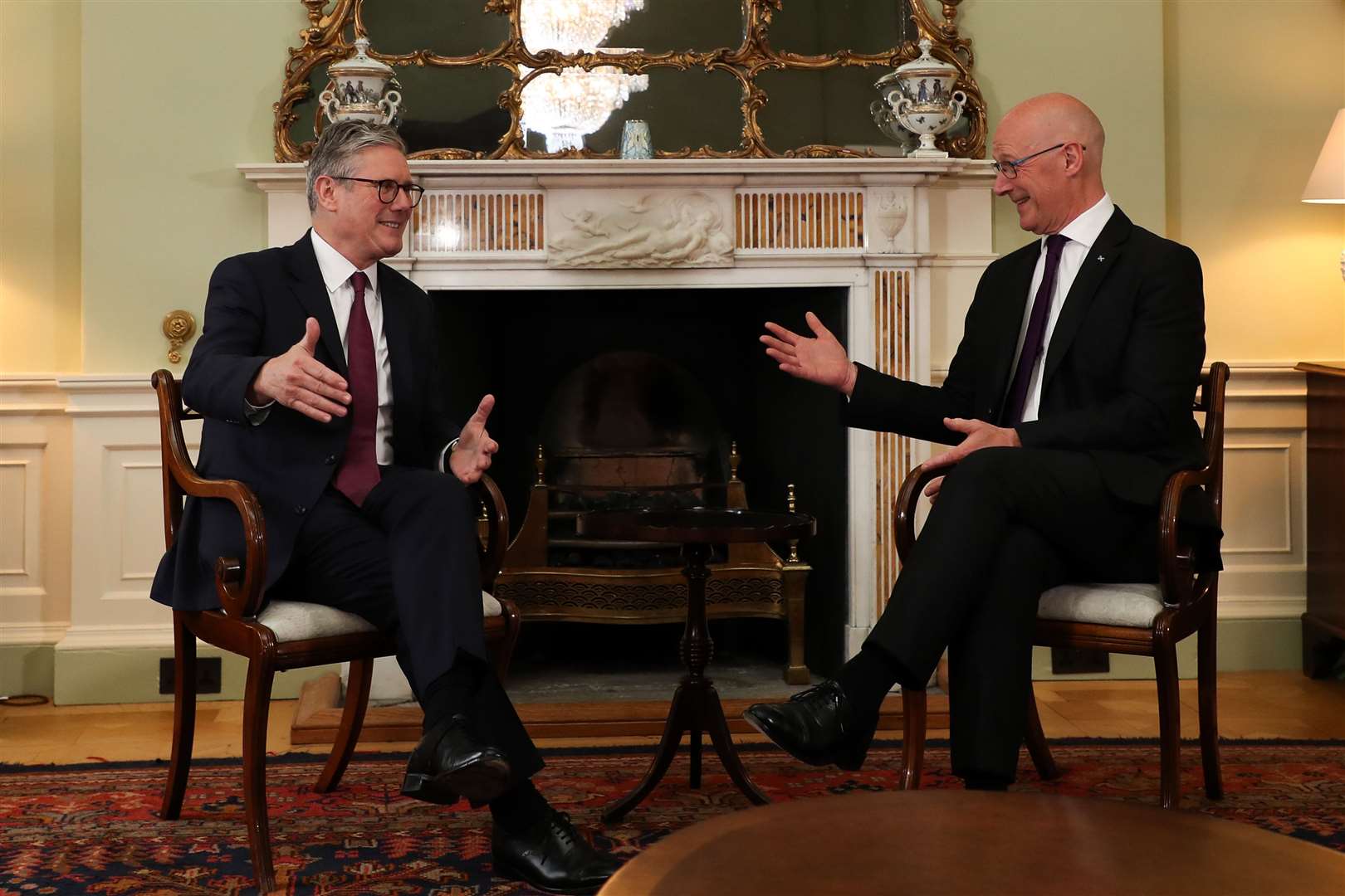 Prime Minister Sir Keir Starmer met Scotland’s First Minister John Swinney at Bute House in Edinburgh on Sunday (Scott Heppell/PA)