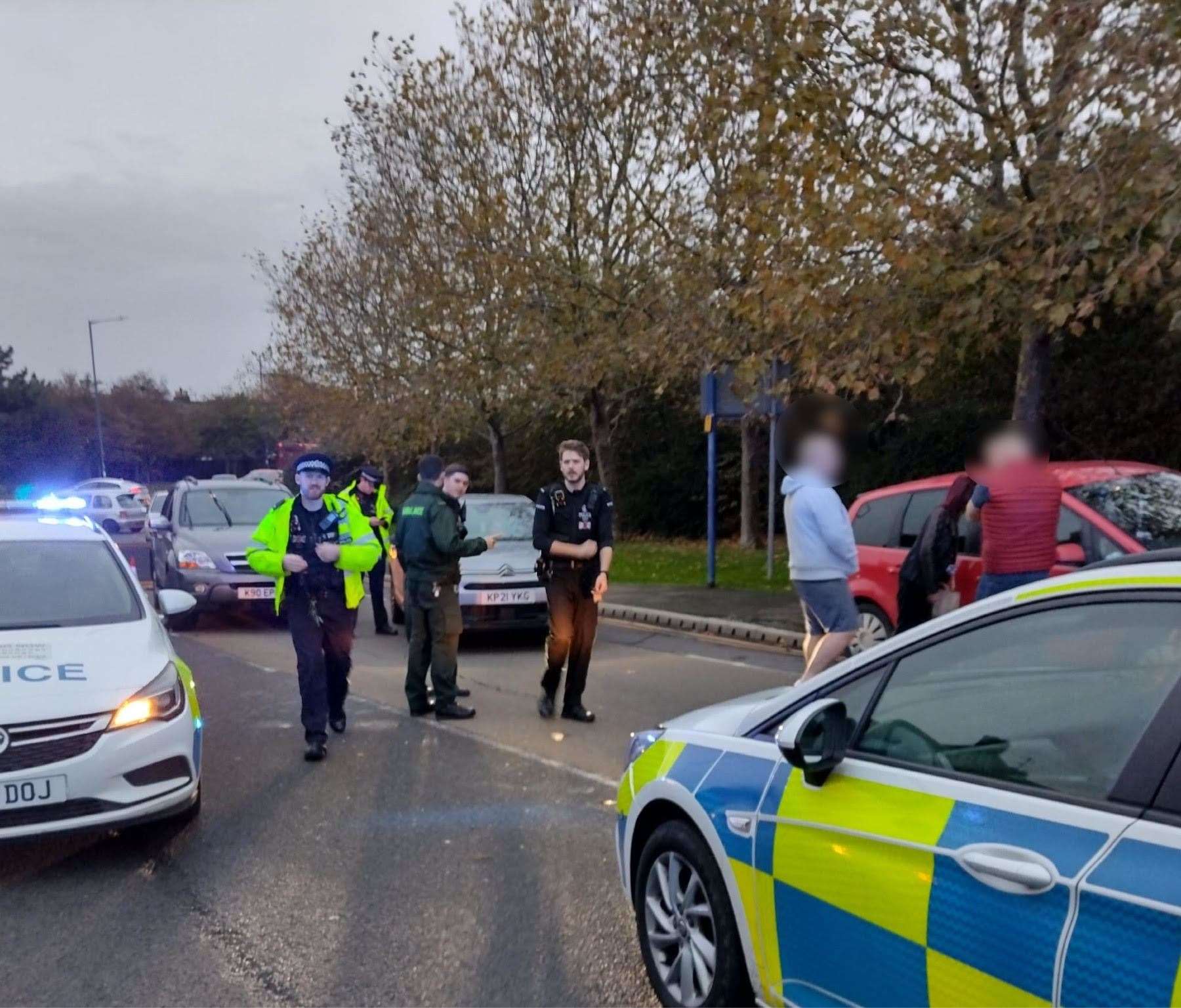 Police and an ambulance in Millennium Way, Sheerness.Picture: George Poule