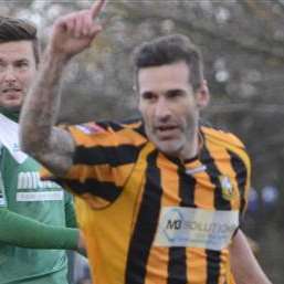 Paul Booth celebrates another goal Picture: Paul Booth