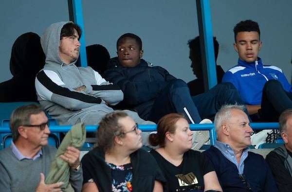 Darren Oldaker watches Gillingham's game against Blackpool on Tuesday night Picture: Ady Kerry (15538008)