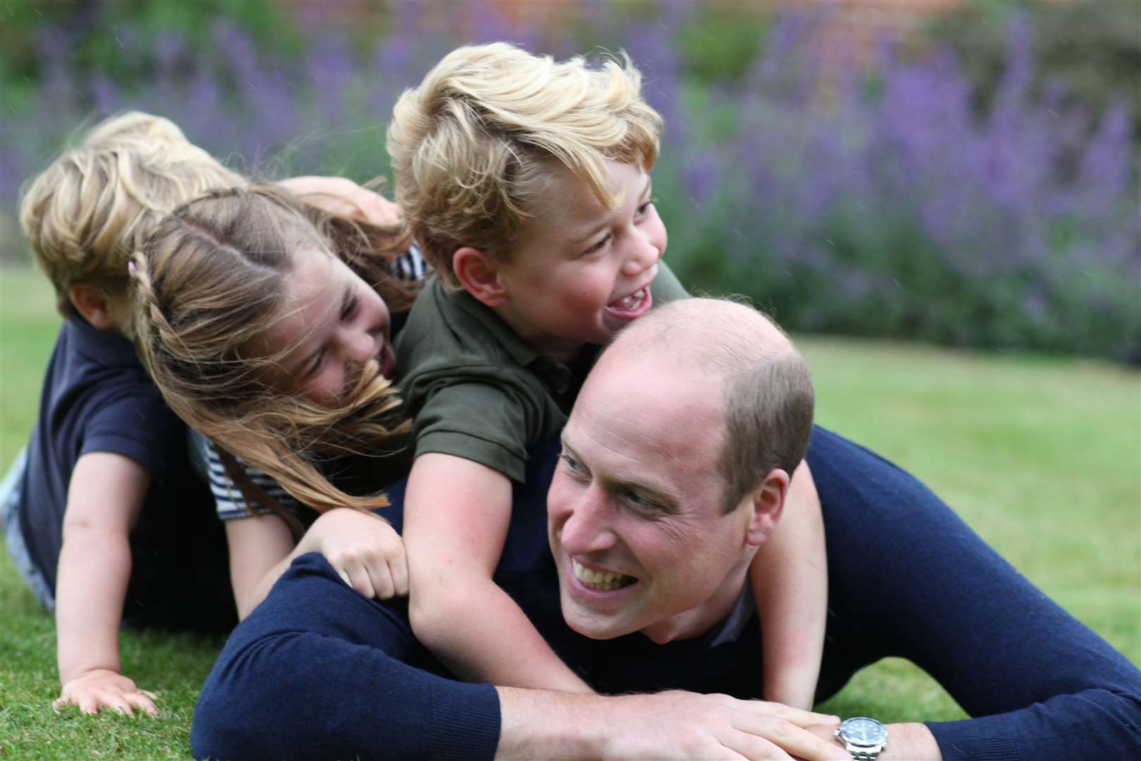 Pictures marking William’s 38th birthday and also Father’s Day (Duchess of Cambridge/PA)