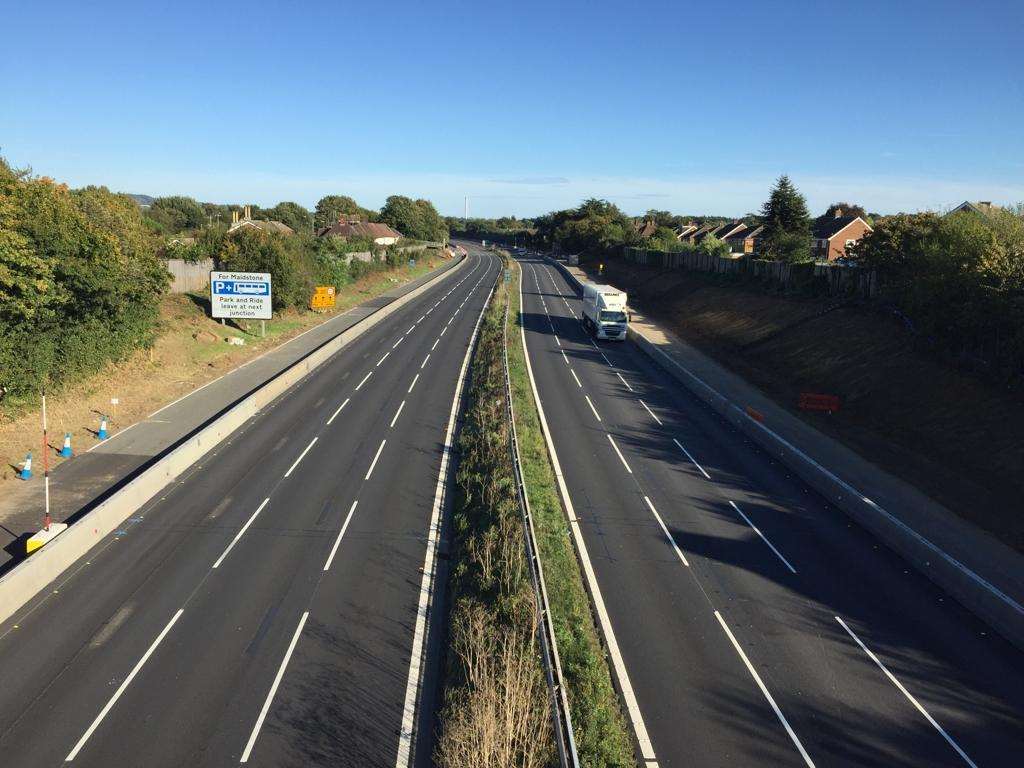 The M20 has reopened after works to Teapot Lane bridge. Picture: Highways England (4191670)