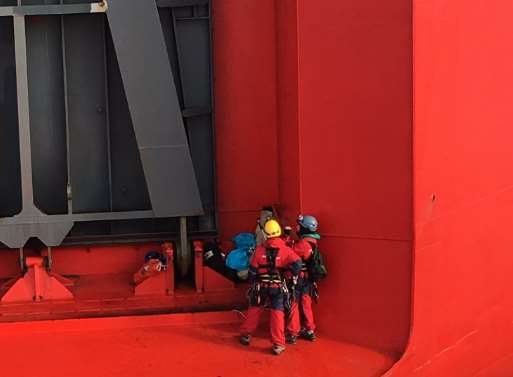 Greenpeace managed to get onboard a vessel carrying VW cars bound for Sheerness. Picture: Dave Watson