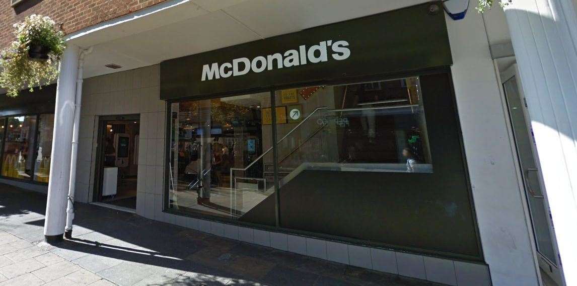 Loui Dawkins brandished a screwdriver and threatened to use it outside McDonald's in Canterbury city centre