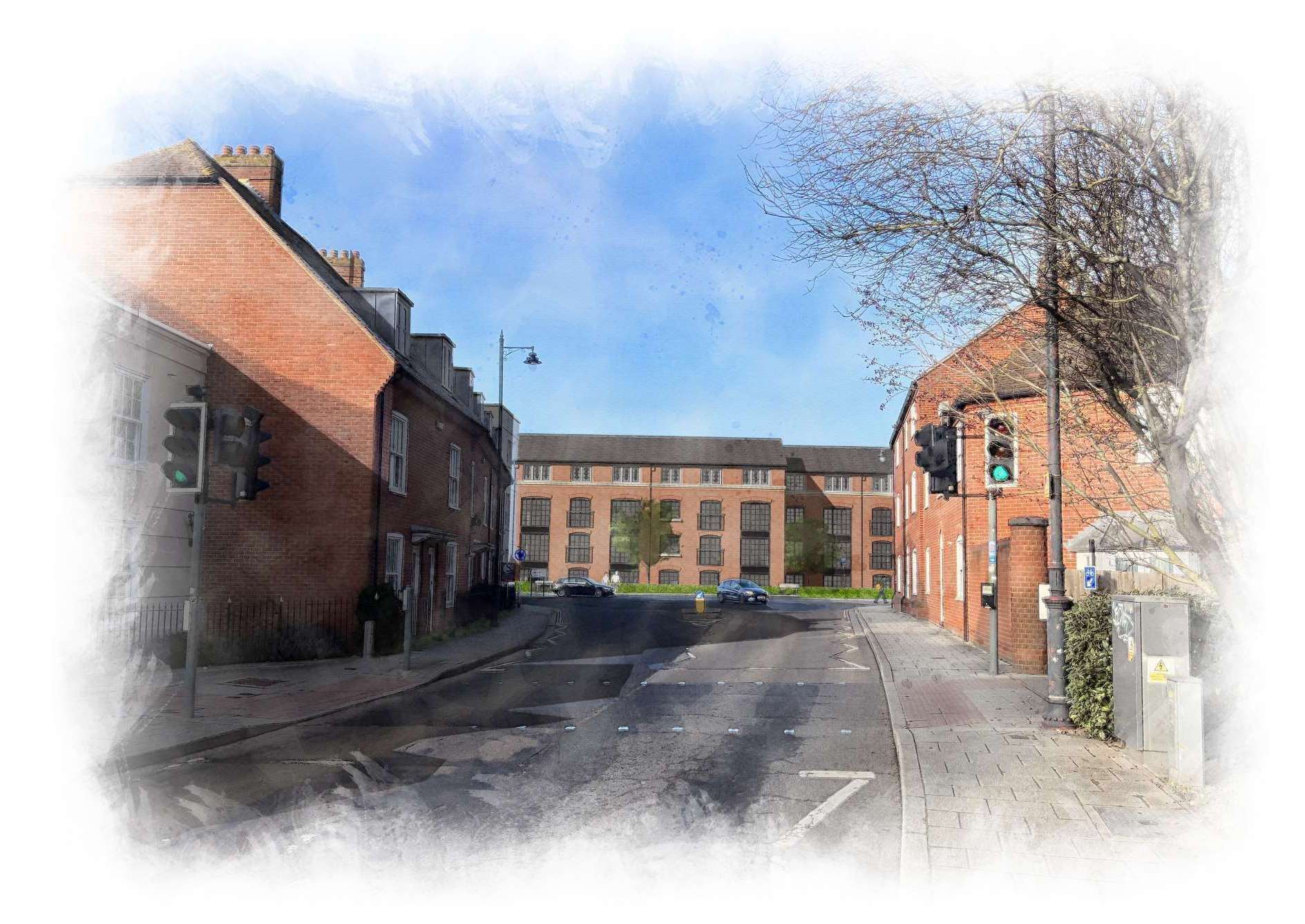 A view of how the Churchill Retirement Living flats may look from across the roundabout on the B2248