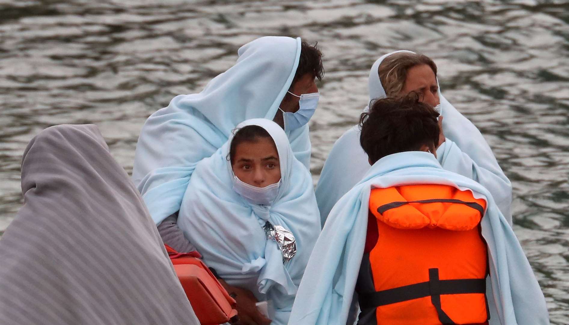 A group of people thought to be migrants are brought into Dover on board a Border Force vessel (Gareth Fuller/PA)