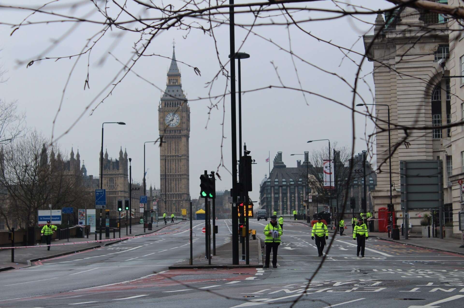 Westminster in the aftermath of the terror attack. Picture: Ollie Cole
